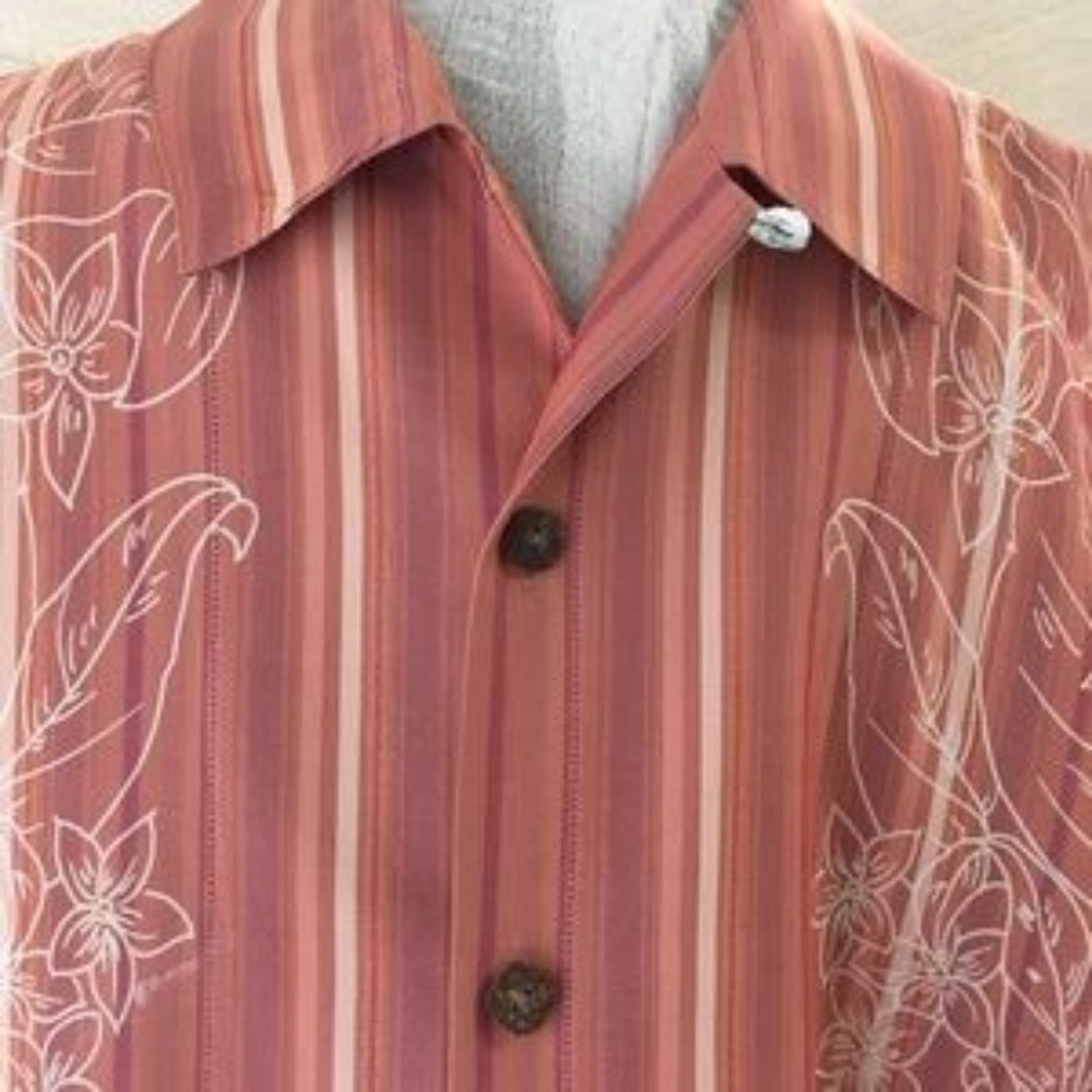 Joseph & Feiss Sz L Silk Printed Men Casual Shirt - Picture 2 of 7